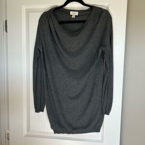 LOFT Gray Cowl Neck Sweater Soft Knit Tunic